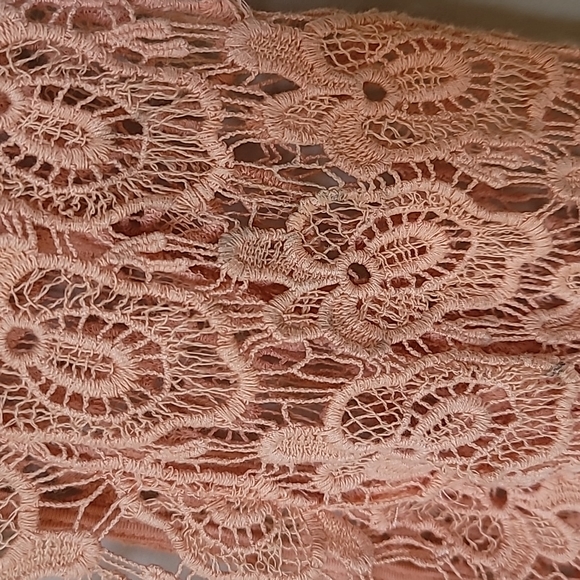 BKE Orange Floral Lace Boho Cover Up - Picture 12 of 13